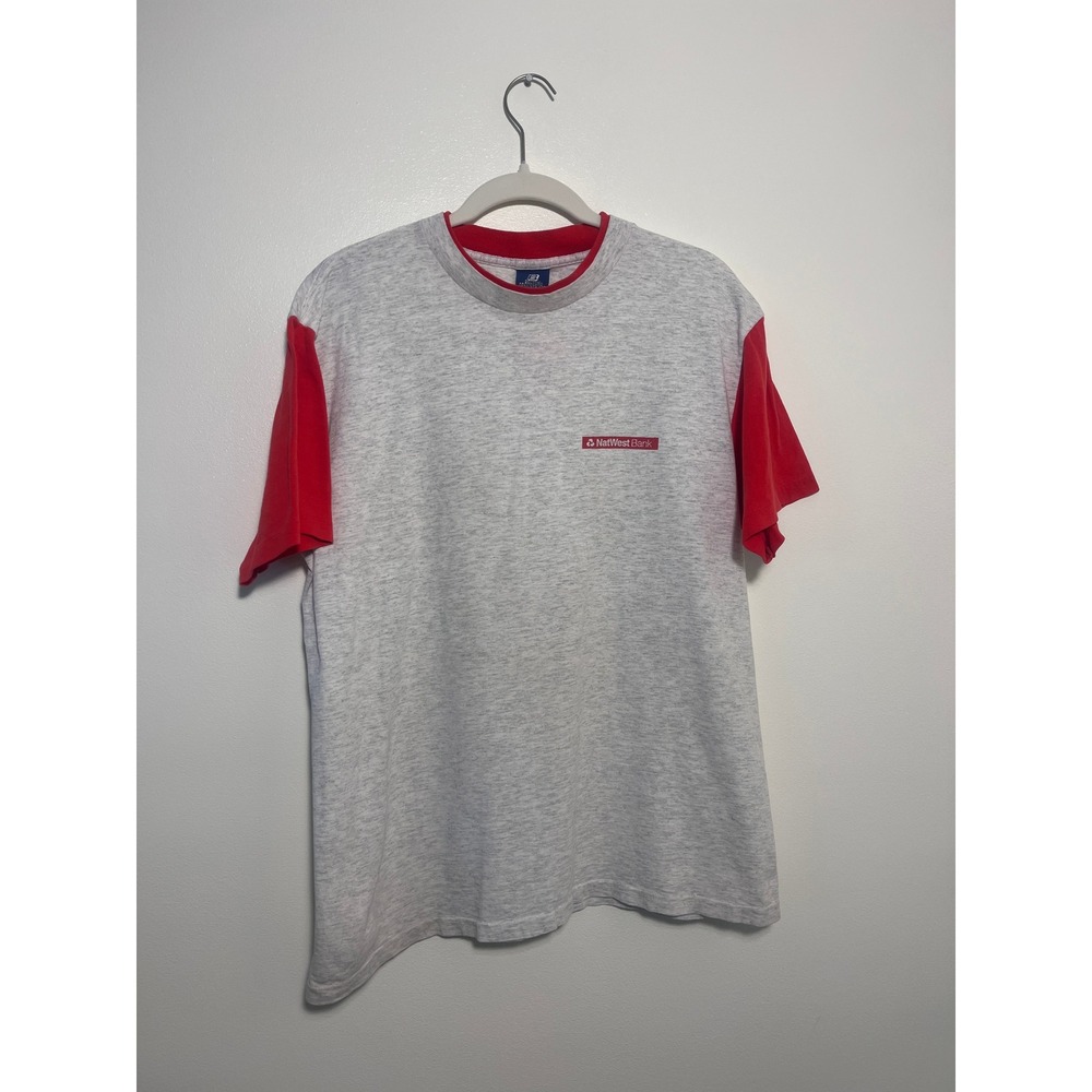 90s Grey Red Ringer Tee